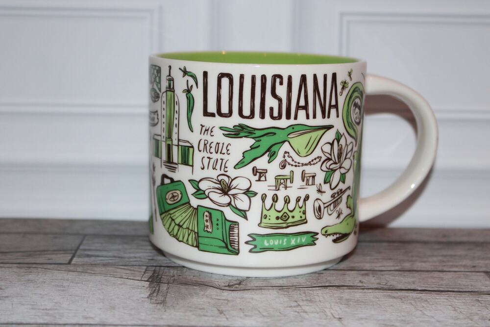 Starbucks Louisiana Been There Series Green Interior 14 oz Coffee Mug